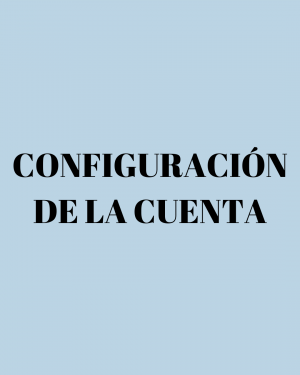Configuración de cuenta de mail marketing