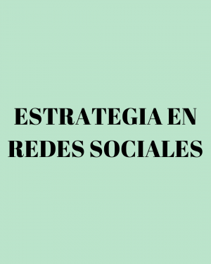 Estrategias en redes sociales