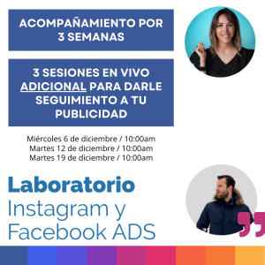 3 Sesiones grupales de Acompañamiento Publicitario
